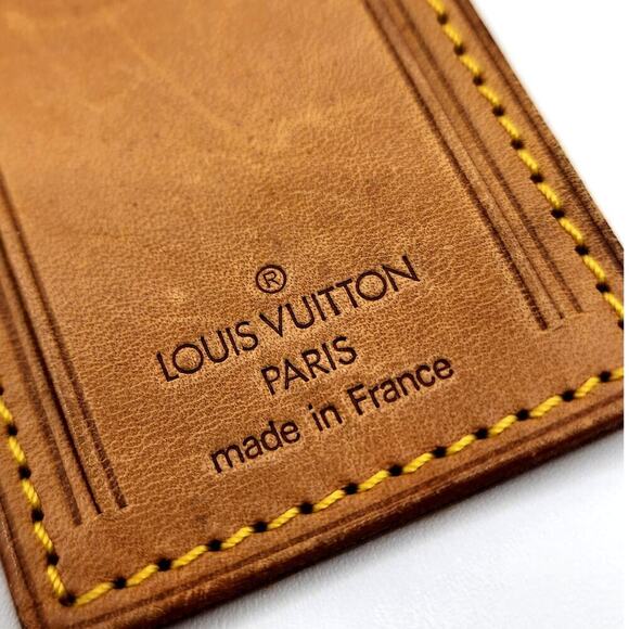 LOUIS VUITTON VACHETTA LUGGAGE TAG AND POIGNET100% AUTHENTIC - Picture 10 of 11